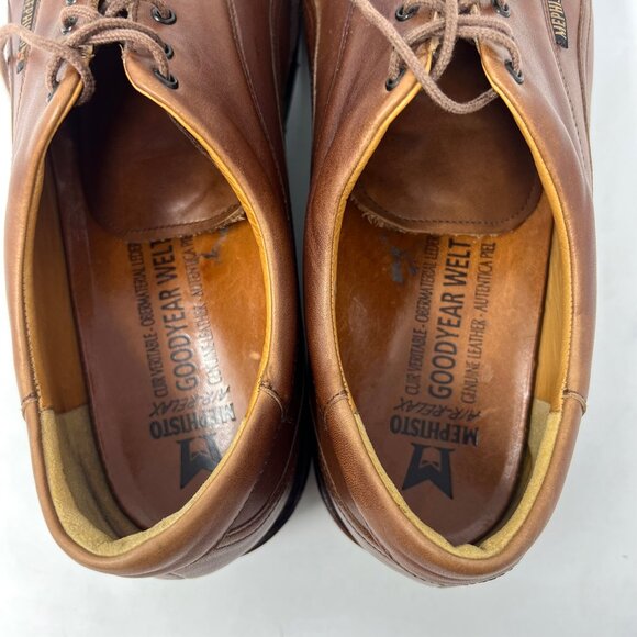 Mephisto Men’s Abel Air Relax Derby Sz 13 Brown Leather Dress Shoe Goodyear Welt - Picture 8 of 9